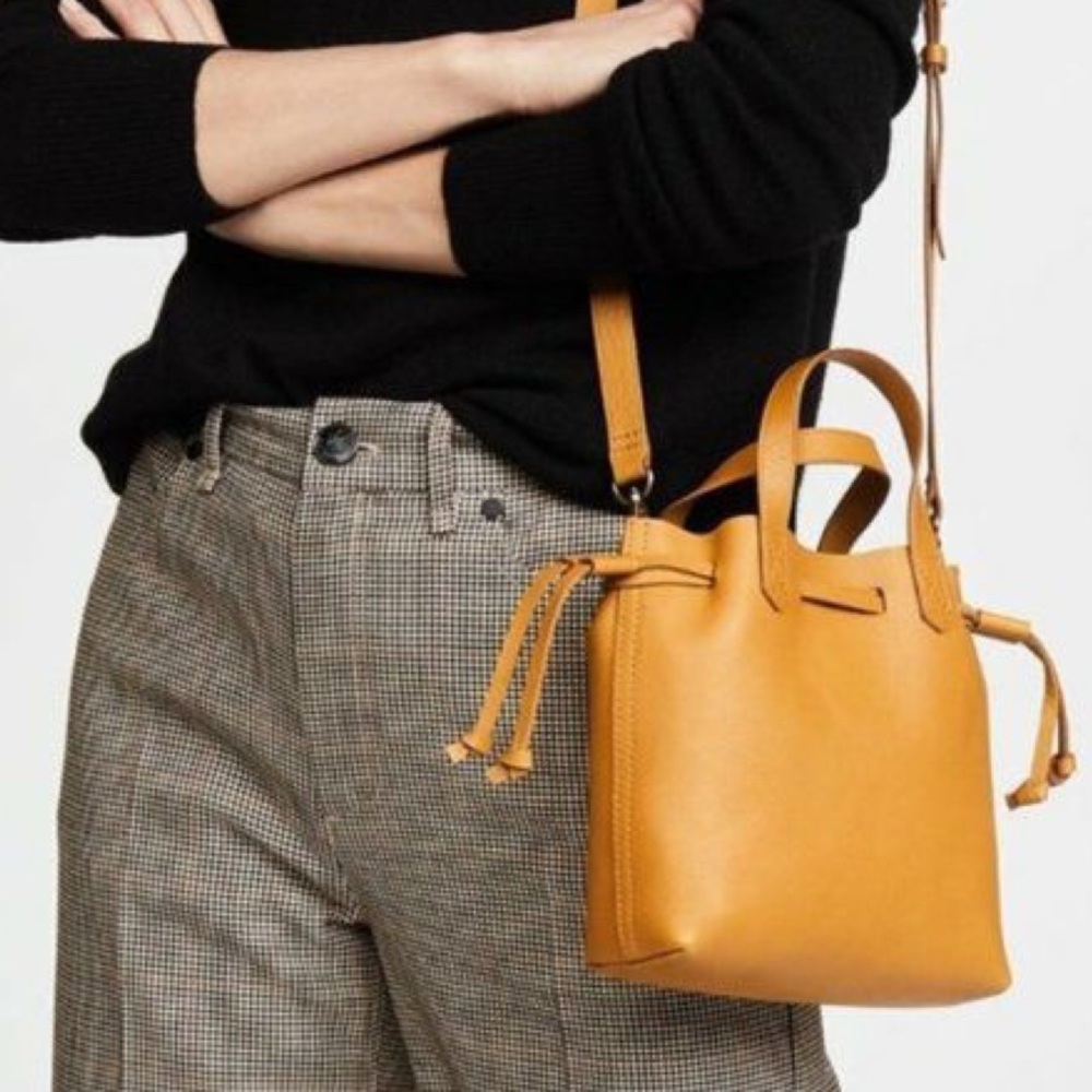 Madewell Small Transport Crossbody in Mustard Yellow